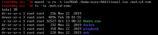 Монтирование образа и просмотр содержимого /mnt/cd-rom